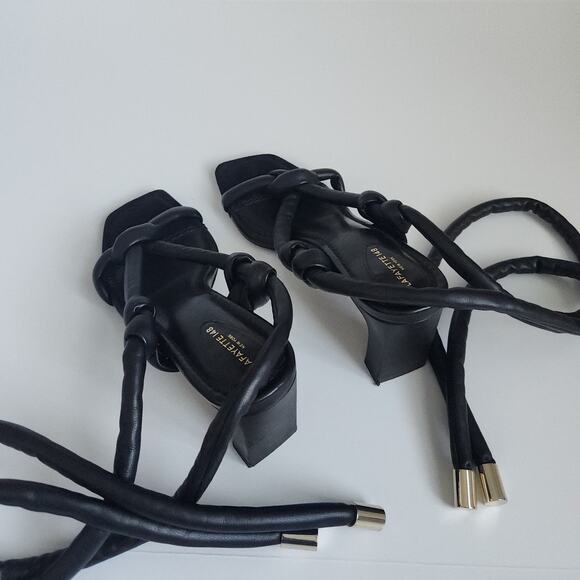 Lafayette 148 New York Delphine Leather Sandals - Picture 4 of 10